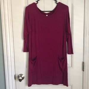 Wine colored boutique tunic - size small